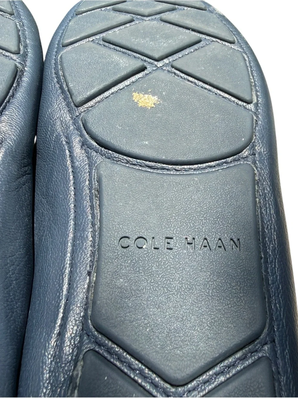 Cole Haan Womens 7.5 B Navy Blue Leather Driving Loafers Moccasins Flats Comfy
